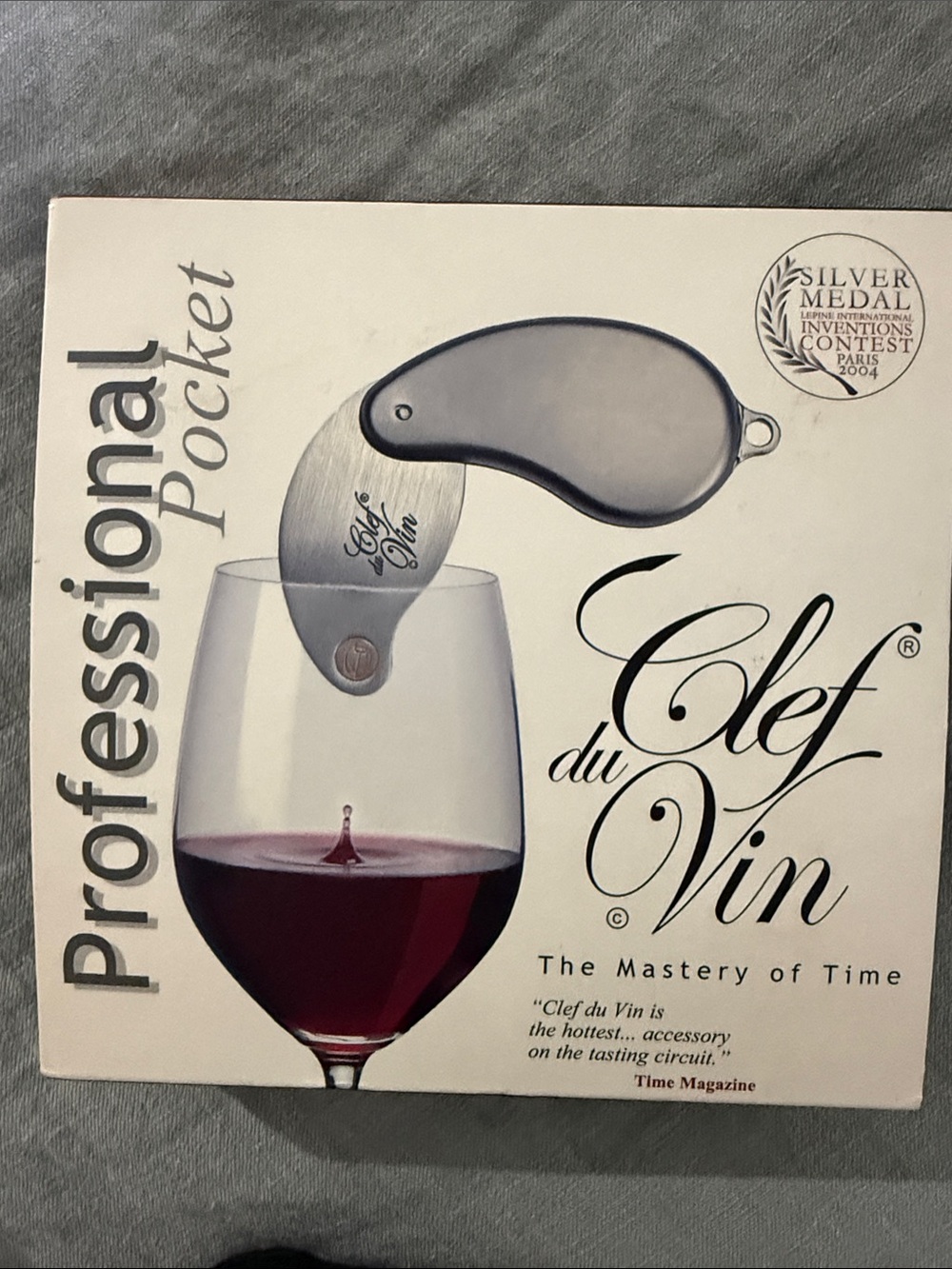 Professional Pocket Wine Pourer - Silver Clef du Vin